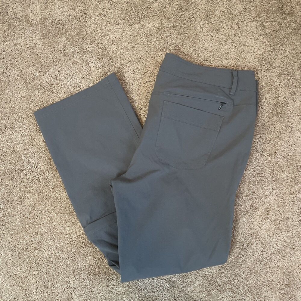 REI Co-op  Convertible Pants Shorts Womens 16P Petite Gray Nylon Hiking Zip